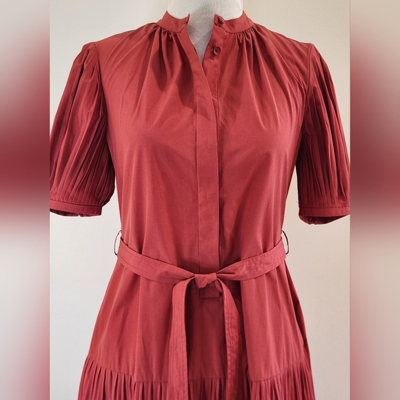 NWT || DEREK LAM 10 CROSBY || size 0, tiered dress, a-line, short sleeved - Picture 11 of 12